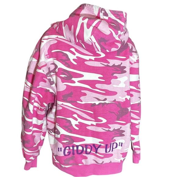 WTDTX Camouflage Equestrian Hoof Life “ Giddy Up” Full Zip Hoodie - Picture 4 of 10